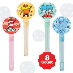 Dr. Seuss Bubble Bottles w/Wands - 8 PACK